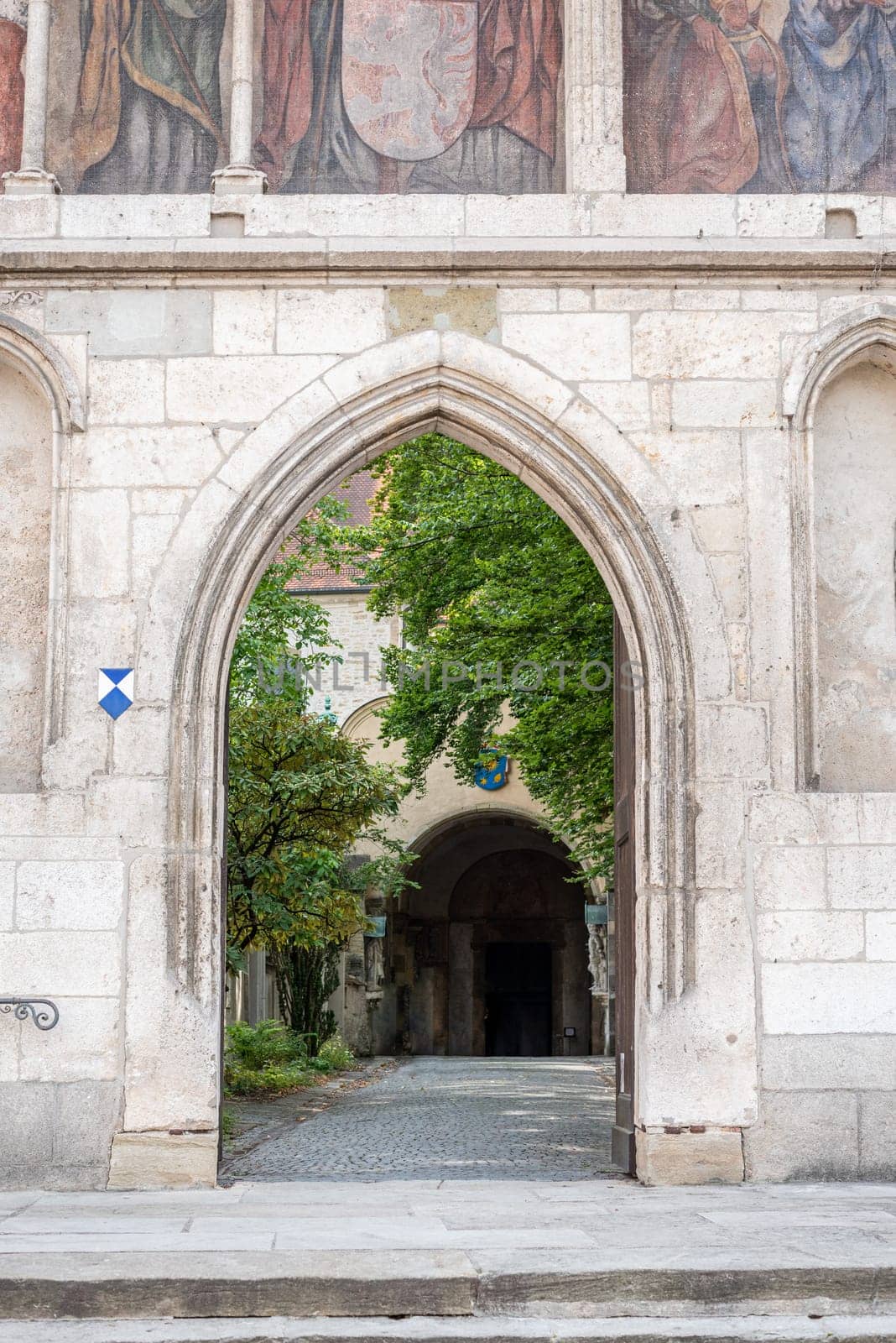 Entrance of the monastery Saint Emmaram in Regensburg, Germany