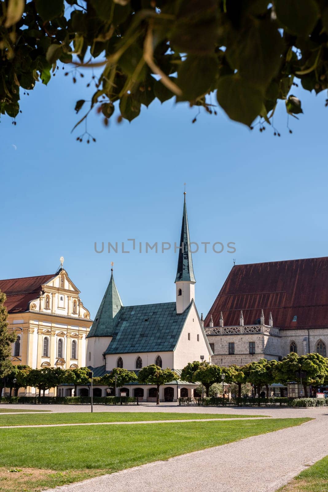 Small main Church of the Pilgrimage Site in Altoetting in Bavaria, Germany