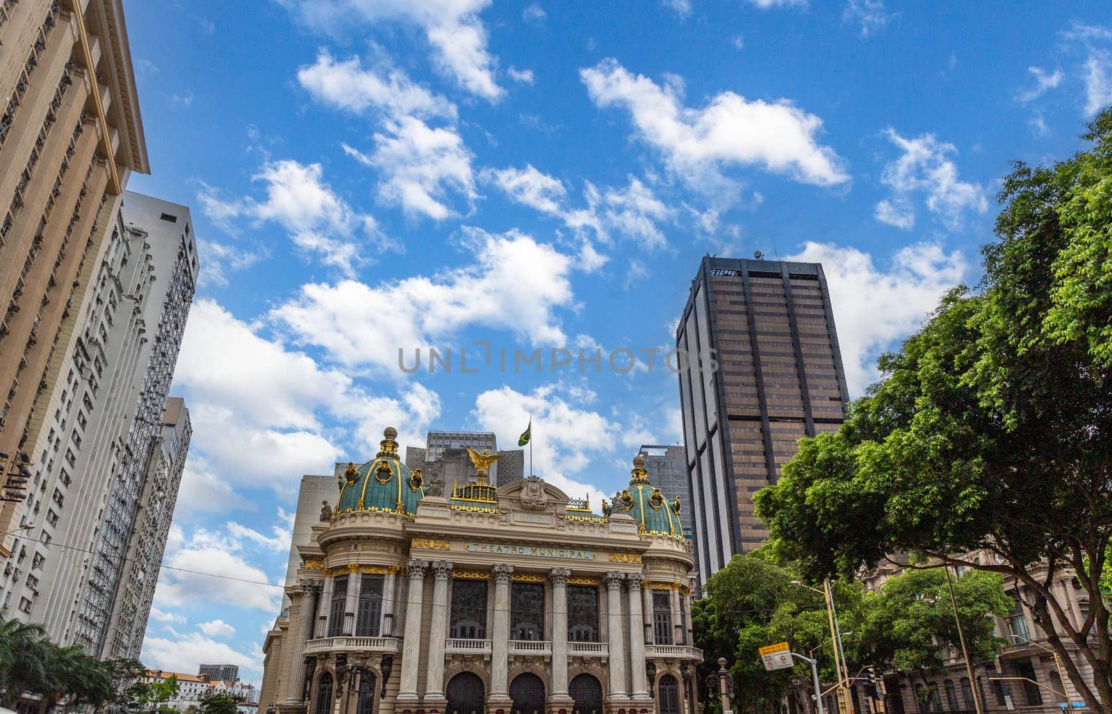 Theatro municipal Municipal theatre building, Rio de Janeiro downtown, Brazil