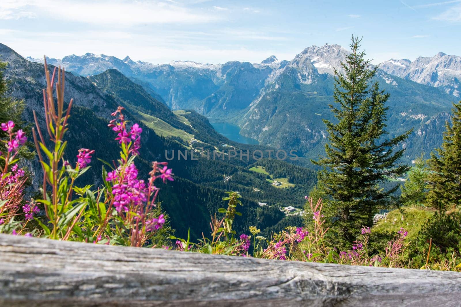 View from the Kehlsteinhaus towards the Alps, Obersalzberg, Berchtesgarden, Germany