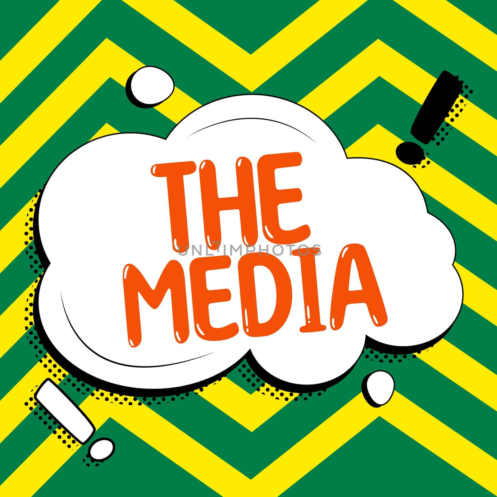 Writing displaying text The Media, Internet Concept main means of mass communication that are regarded collectively