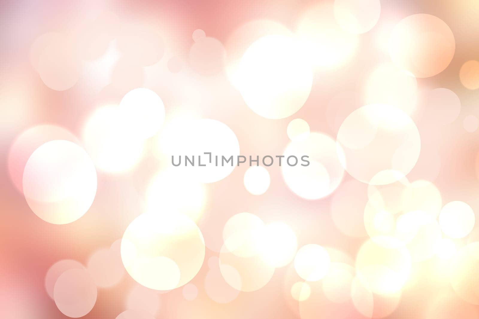 Abstract blurred fresh vivid spring summer light delicate pastel pink white yellow bokeh background texture with bright circular soft color lights. Beautiful backdrop illustration.