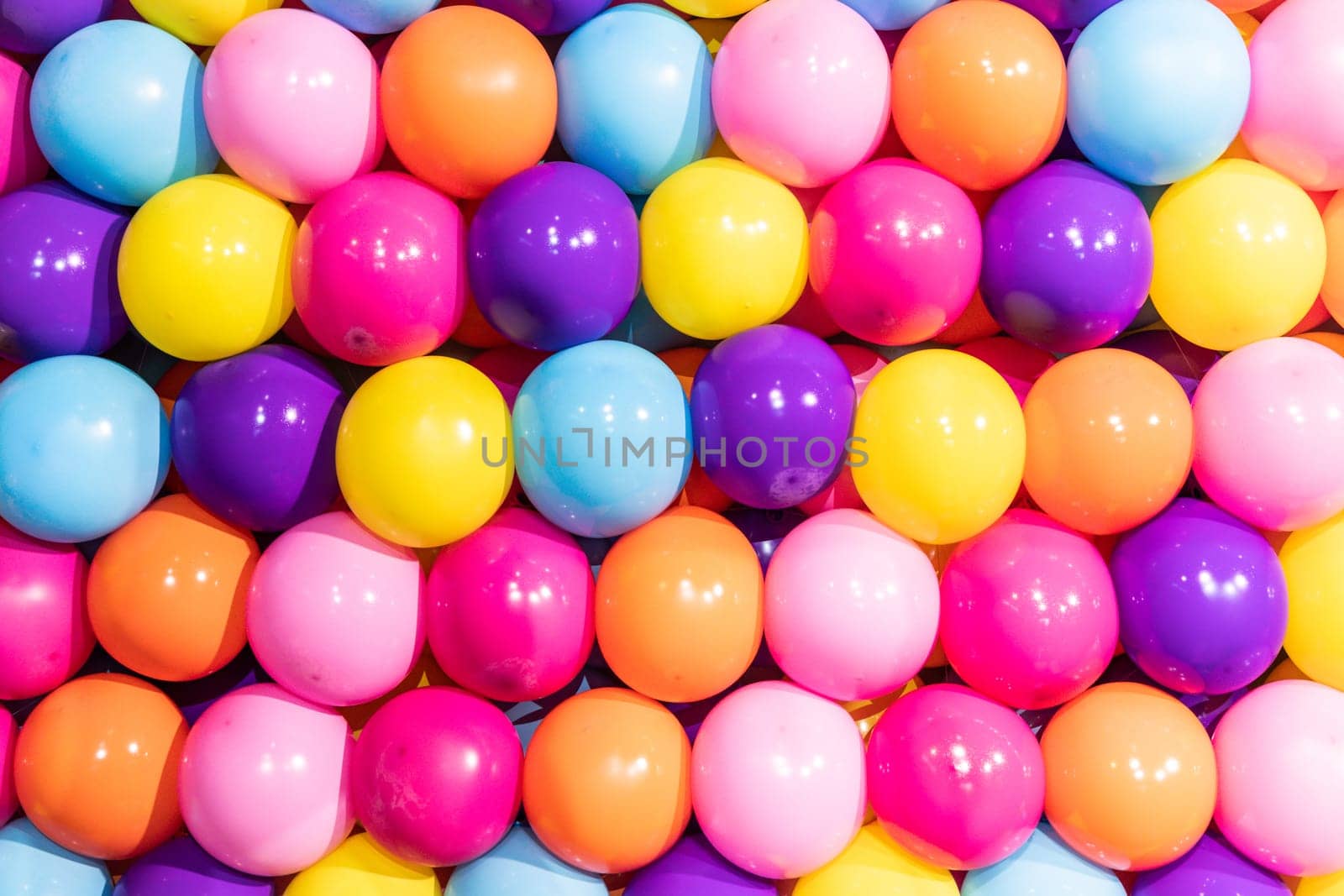 Colorful balloons background - real photo, concept of celebration, party, happy, surprise