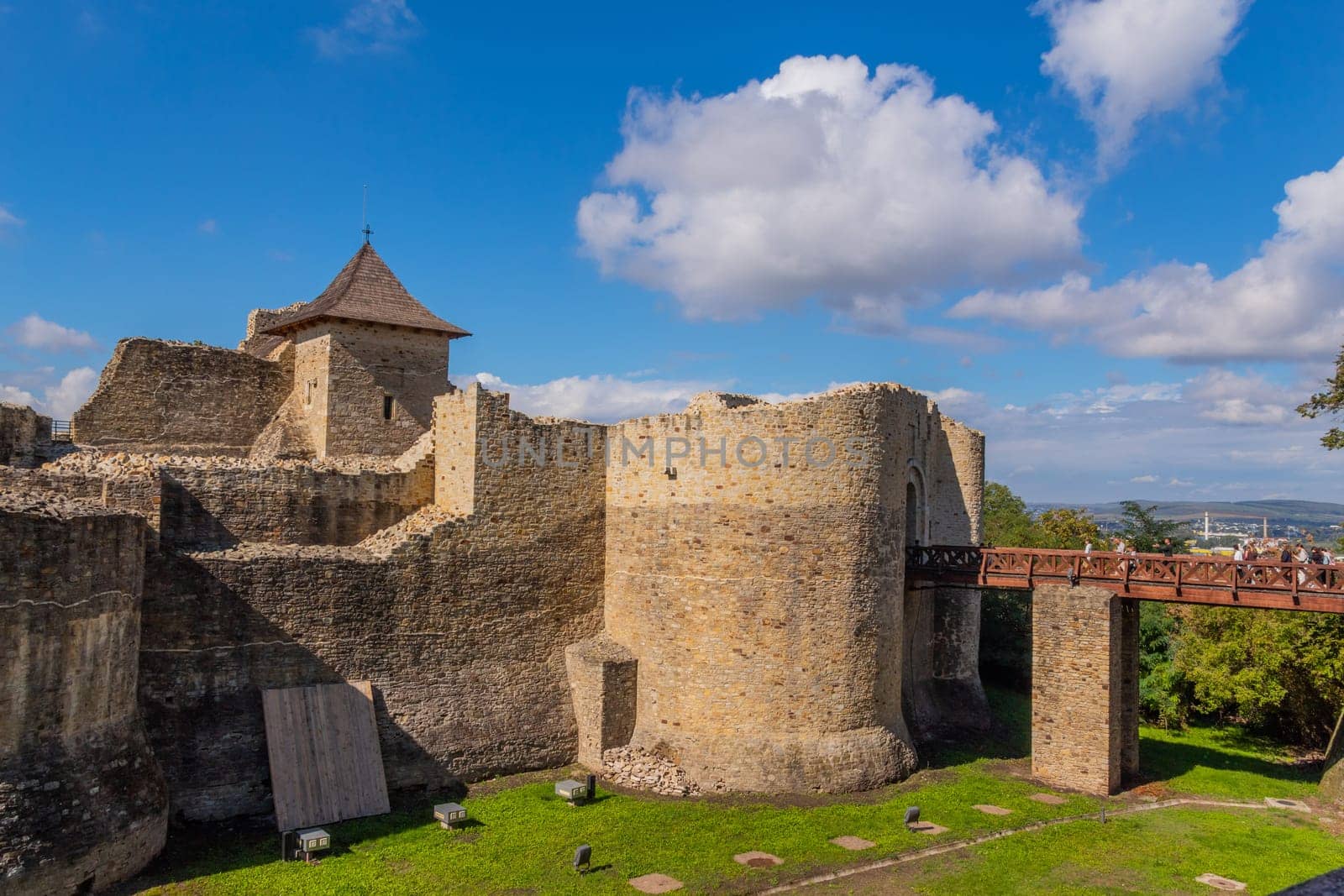 Suceava, Romania, 23 September, 2022: Ancient royal fortress of Suceava in Romania