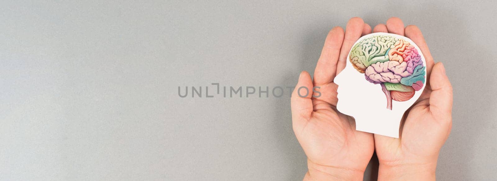 Holding a brain in the hands, Parkinson disease, Alzheimer awardness, mental disorder dementia, psychology problems, adhd, cerebral vein thrombosis