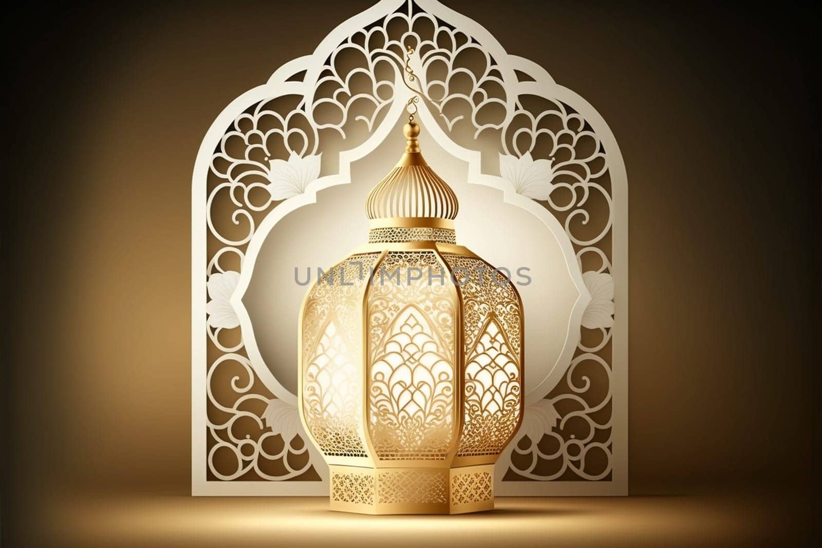 Abstract Ramadan Kareem background. Digital 3D illustration
