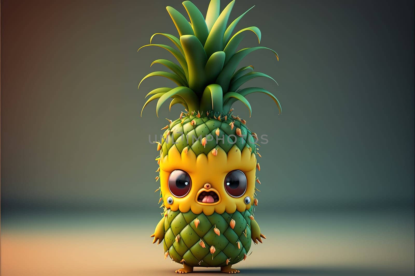 Cute Pineapple Character.
