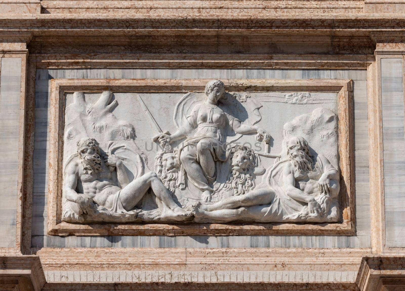 The bas-relief from The Loggetta by Jacopo Sansovino, under the Campanile di San Marco in Venice