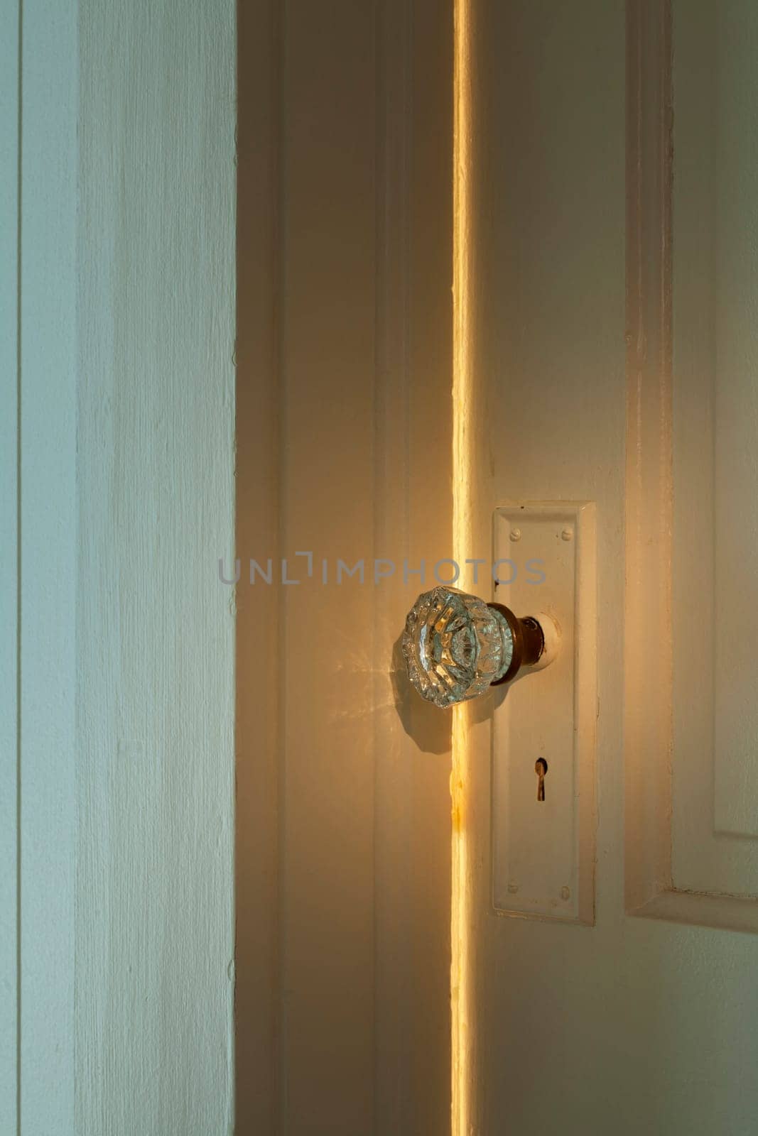What is behind the closed bedroom door?