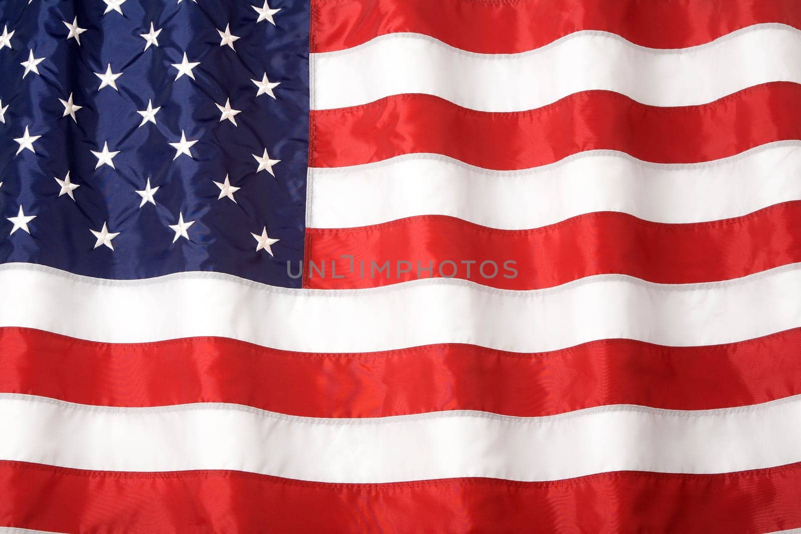 Close up of the American Flag.