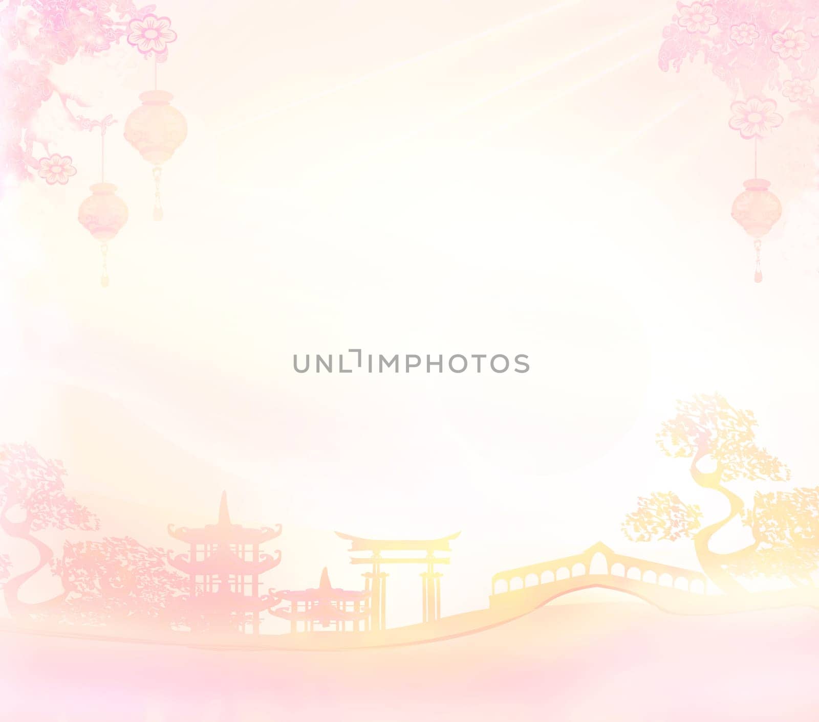 beautiful sunrise landscape - Mid-Autumn Festival for Chinese New Year