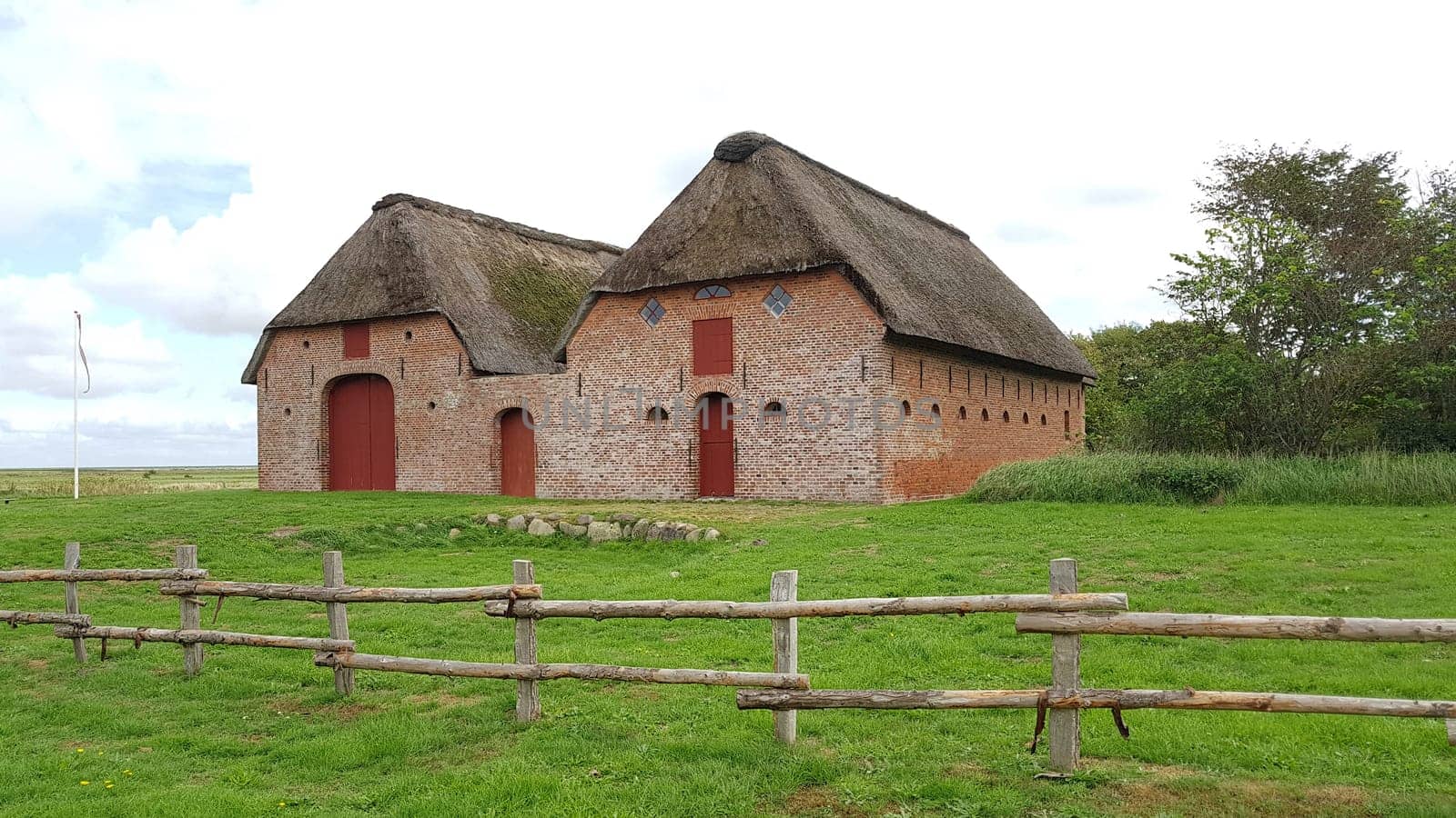 Old farmhouse on the island of Roemoe in Denmark. Old farmhouse on the island of Roemoe in Denmark.