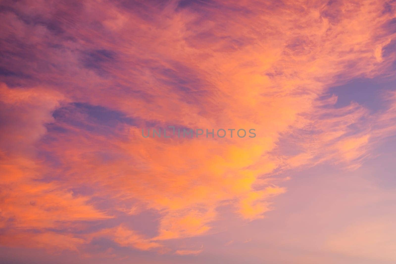 Abstract and pattern of cloud sky Calming coral, Orange, Trend color background, Pattern of colorful cloud and sky sunset or sunrise: Dramatic sunset in twilight, Beautyful of sky