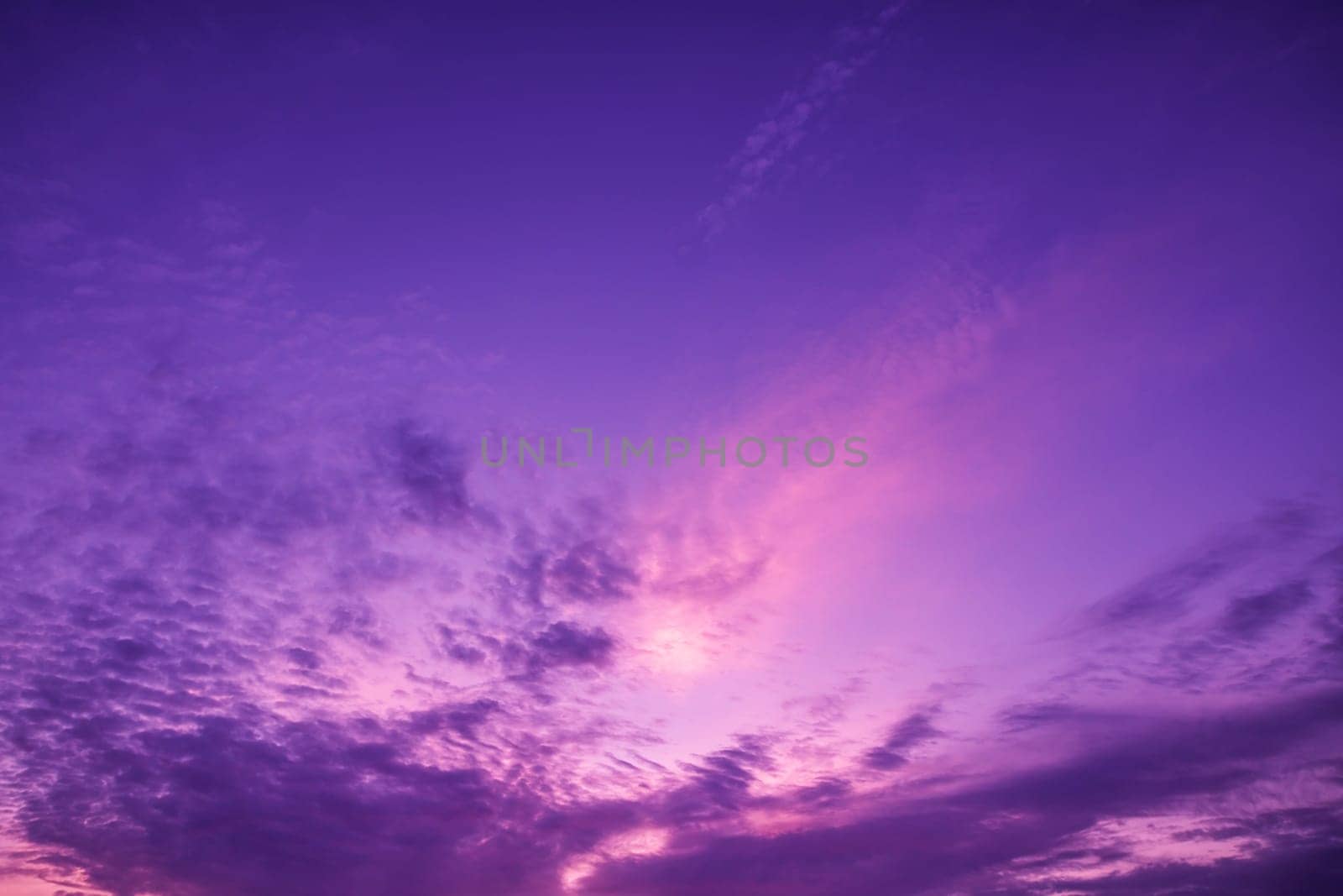 Abstract and pattern of cloud sky, Velvet violet, Velvet Purple, Trend color background, Pattern of colorful cloud and sky sunset or sunrise: Dramatic sunset in twilight, Beautyful of sky