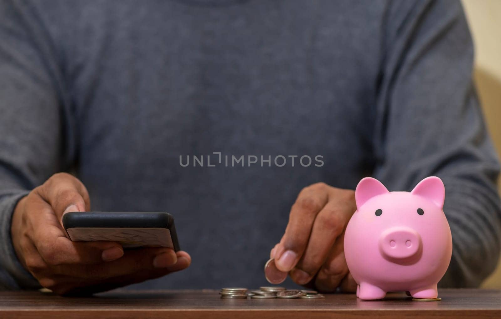 Investor online saving concept, Online Investment Savings, Online Stock Investors, Internet Financial Transactions, Save Monney for Investors Using Internet to Trade Stocks or Trade Fund
