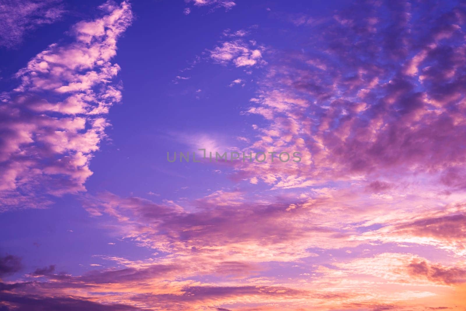 Abstract and pattern of cloud sky, Velvet violet, Velvet Purple, Trend color background, Pattern of colorful cloud and sky sunset or sunrise: Dramatic sunset in twilight, Beautyful of sky