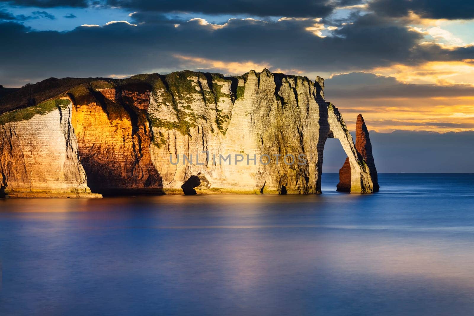 Falaise d'Amont cliff at Etretat, Normandy, France