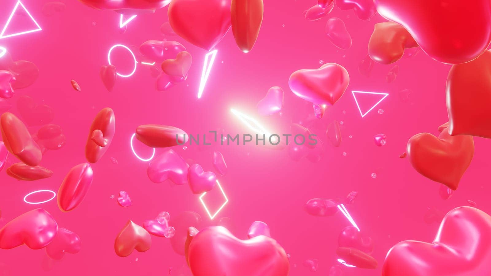 3D illustration Background for advertising and wallpaper in valentines and wedding scene. 3D rendering in decorative concept.