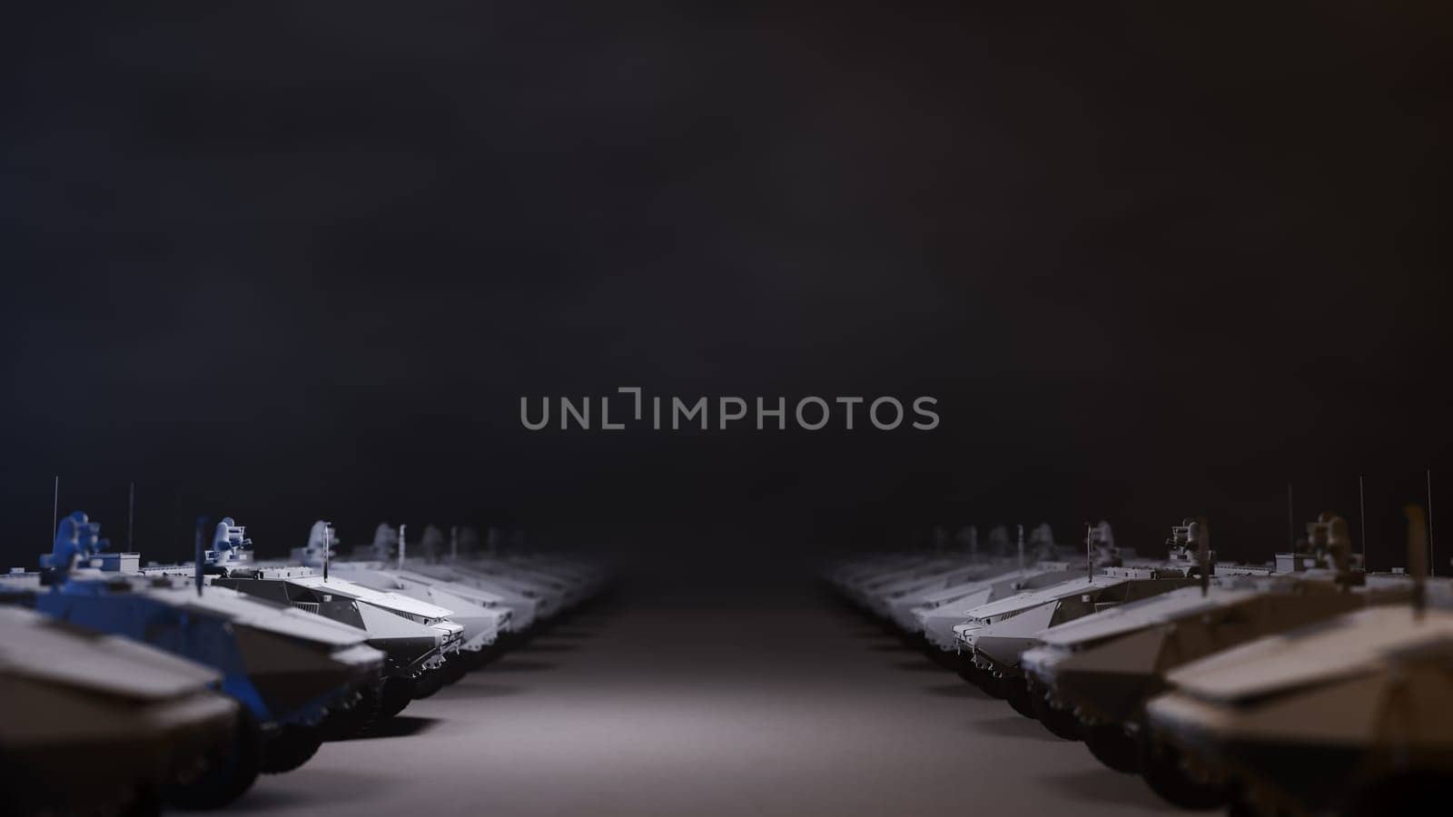 3D illustration Background for advertising and wallpaper in weapon and war scene. 3D rendering in decorative concept.