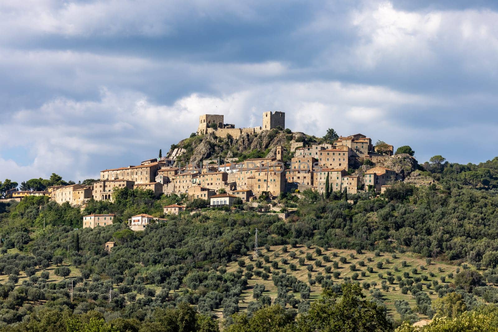 Montemassi a fortified village in the province of Grosseto. Tuscany. Italy