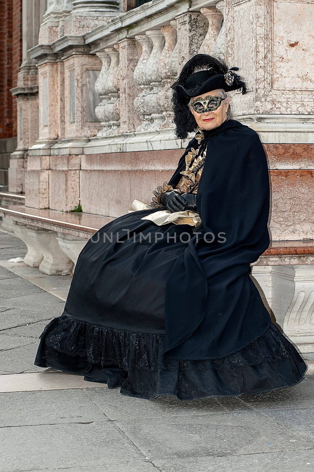 VENICE, ITALY - Febrary 5 2018: The masks of the Venice carnival 2018.