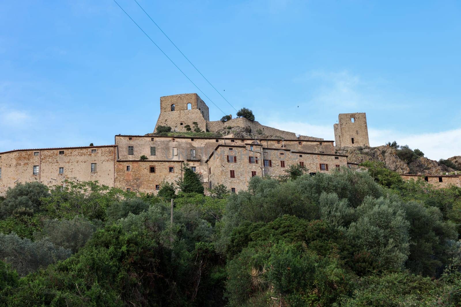 Montemassi a fortified village in the province of Grosseto. Tuscany. Italy