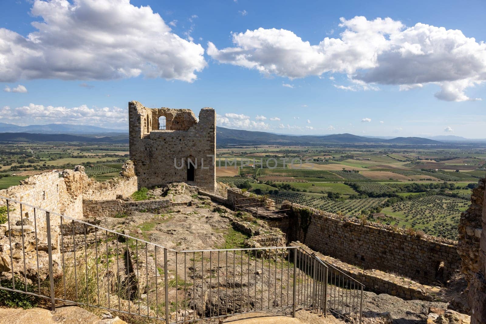 Montemassi a fortified village in the province of Grosseto. Tuscany. Italy