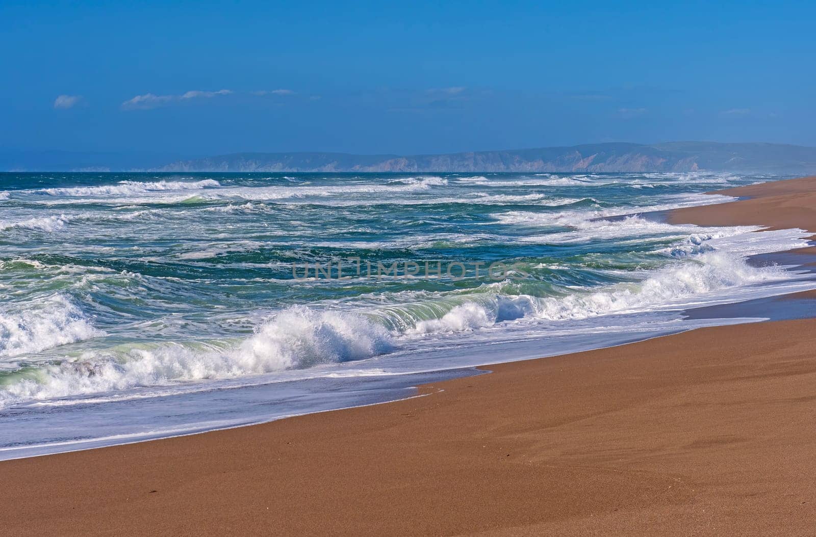 Churning Waters on a Remote Beach in Point Reyes National Lakeshore in California