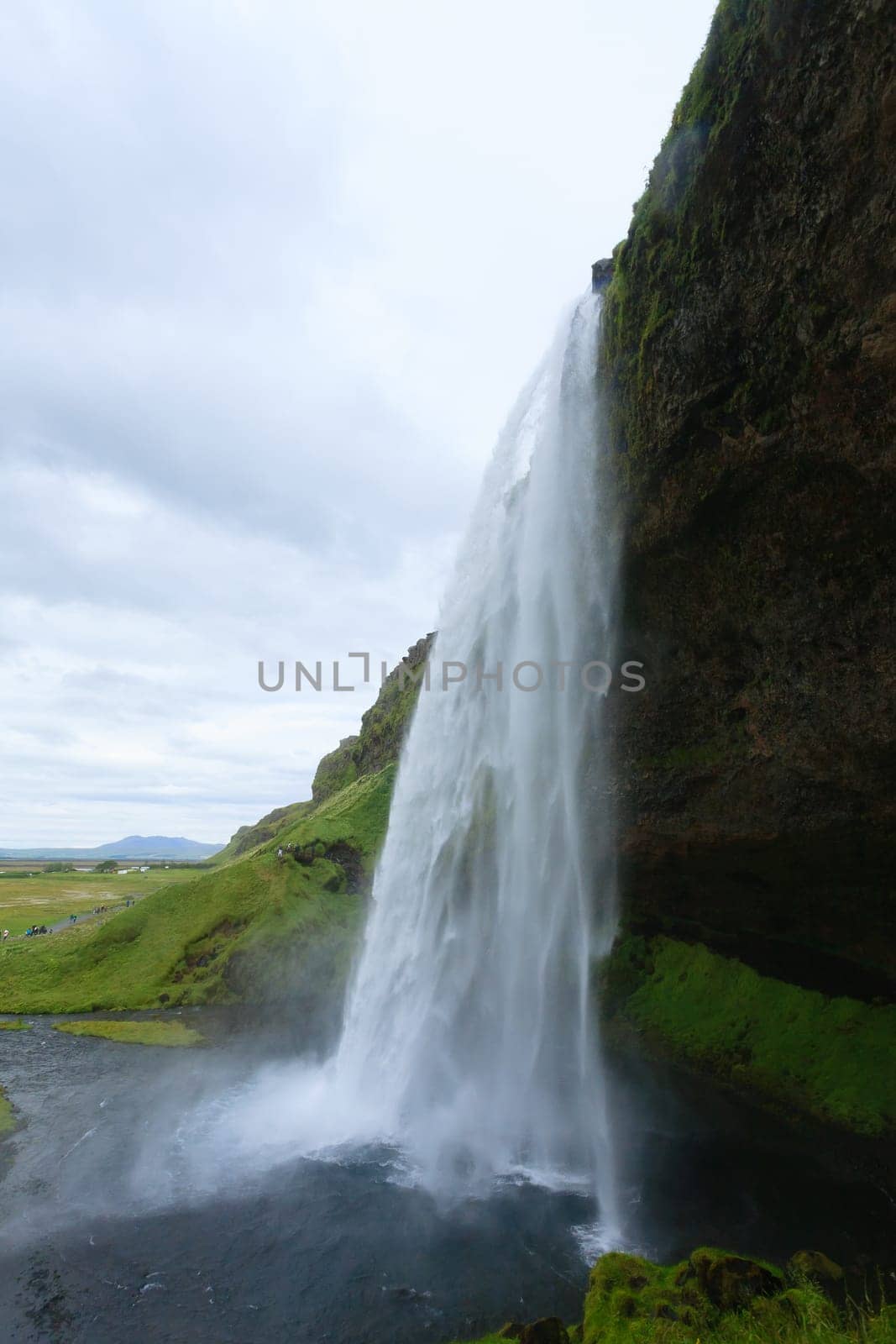 Seljalandsfoss falls in summer season view, Iceland. Icelandic landscape.