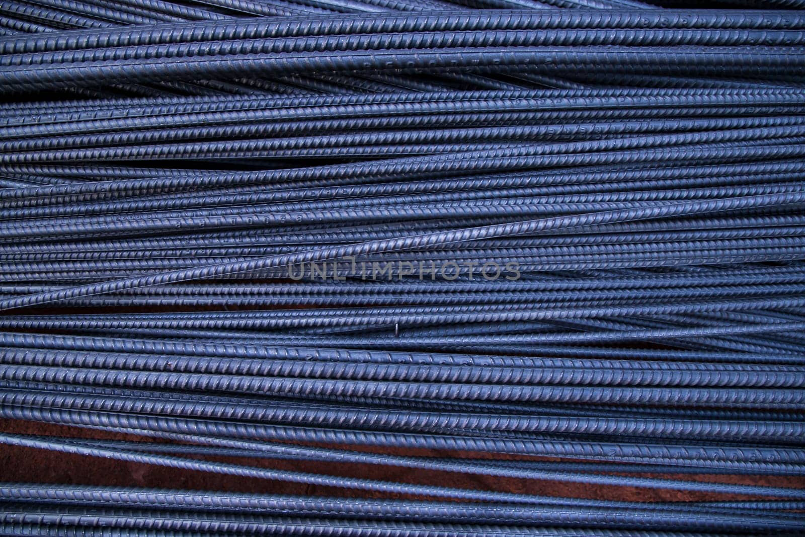 Steel wire for construction work. Close-up of steel wire.