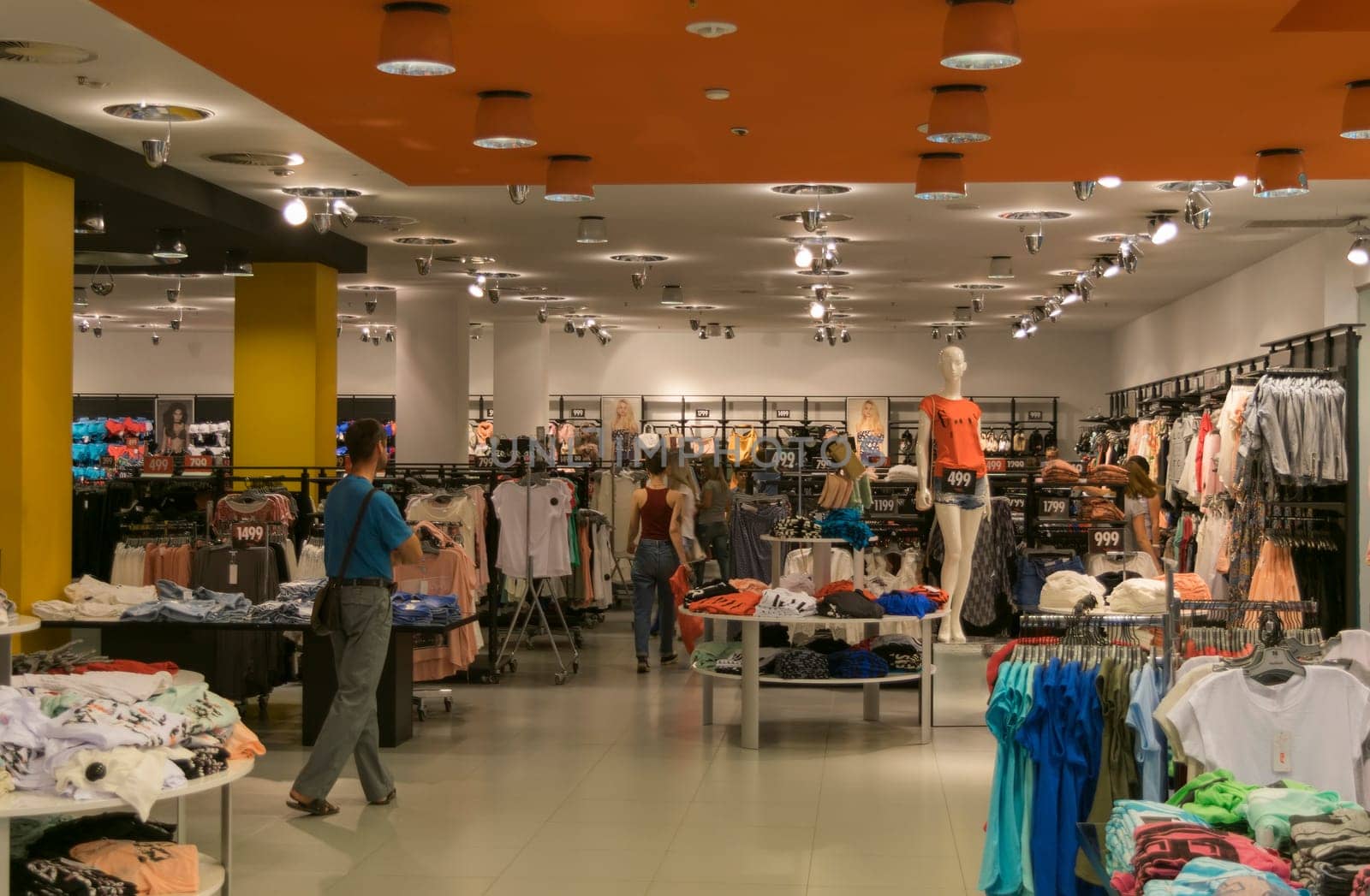 A large clothing store.