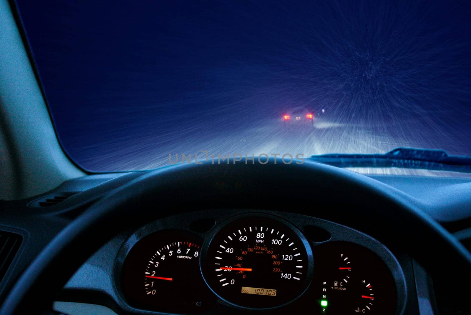 Driving in a Colorado snow storm..
