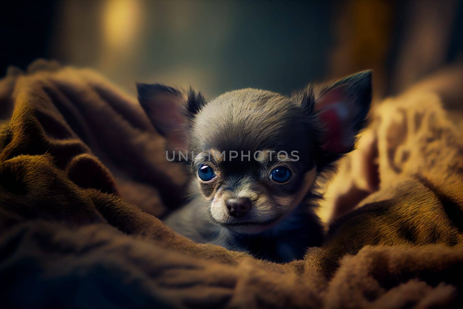 Chihuahua puppy.   Generative AI.