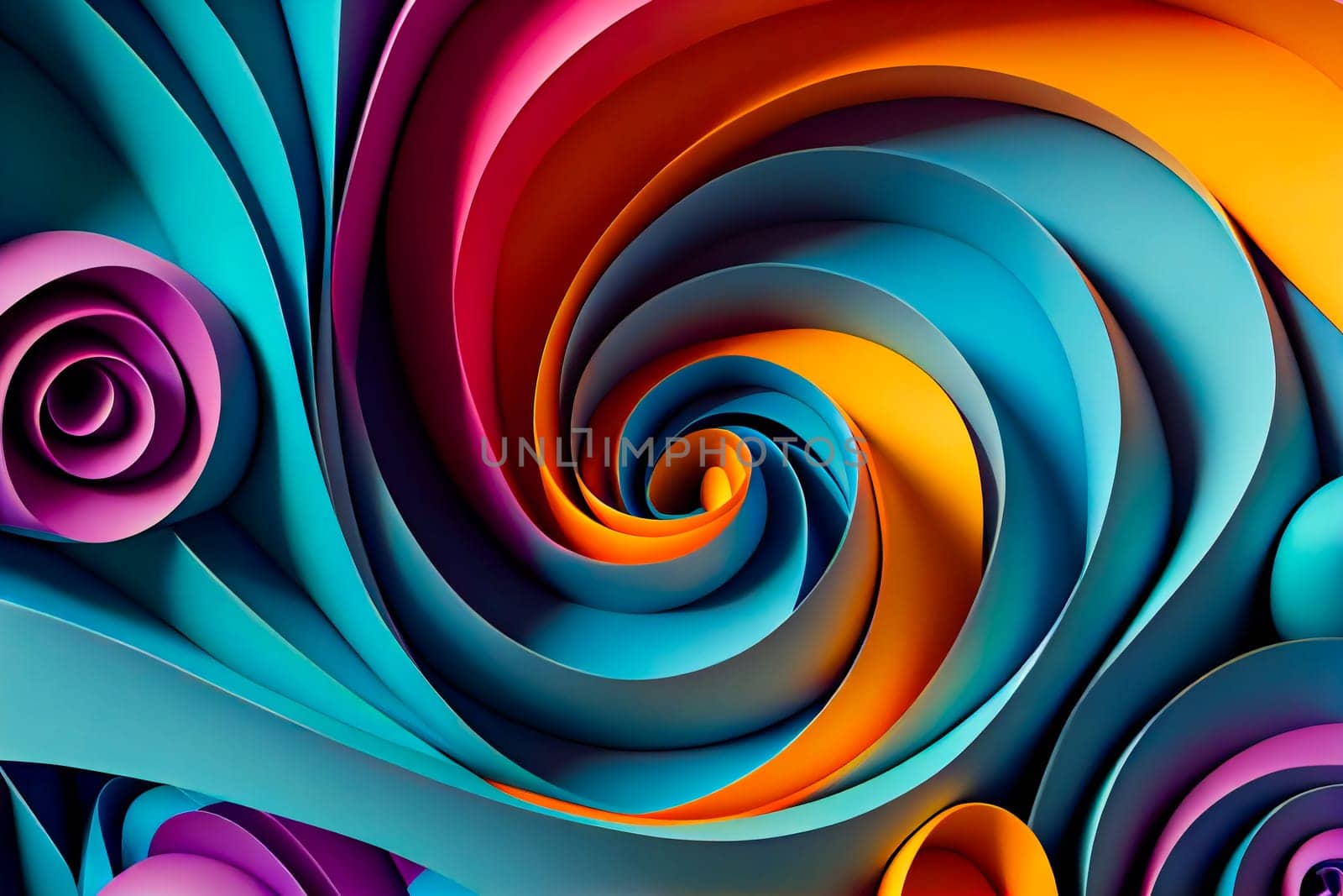 Colorful wallpaper background. Multicolored swirl. Generative AI.