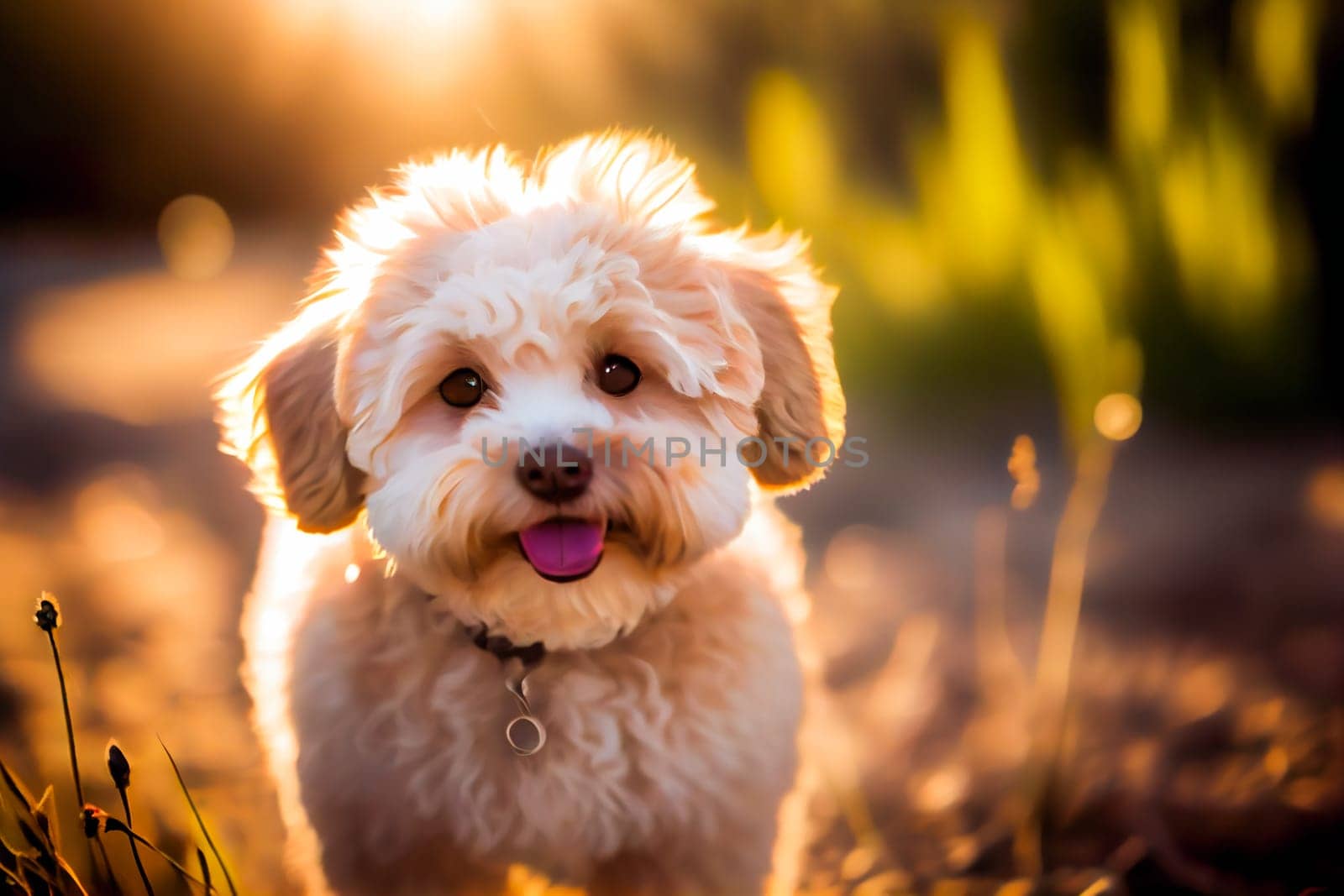 Portrait Of Maltipoo.  Generative AI.