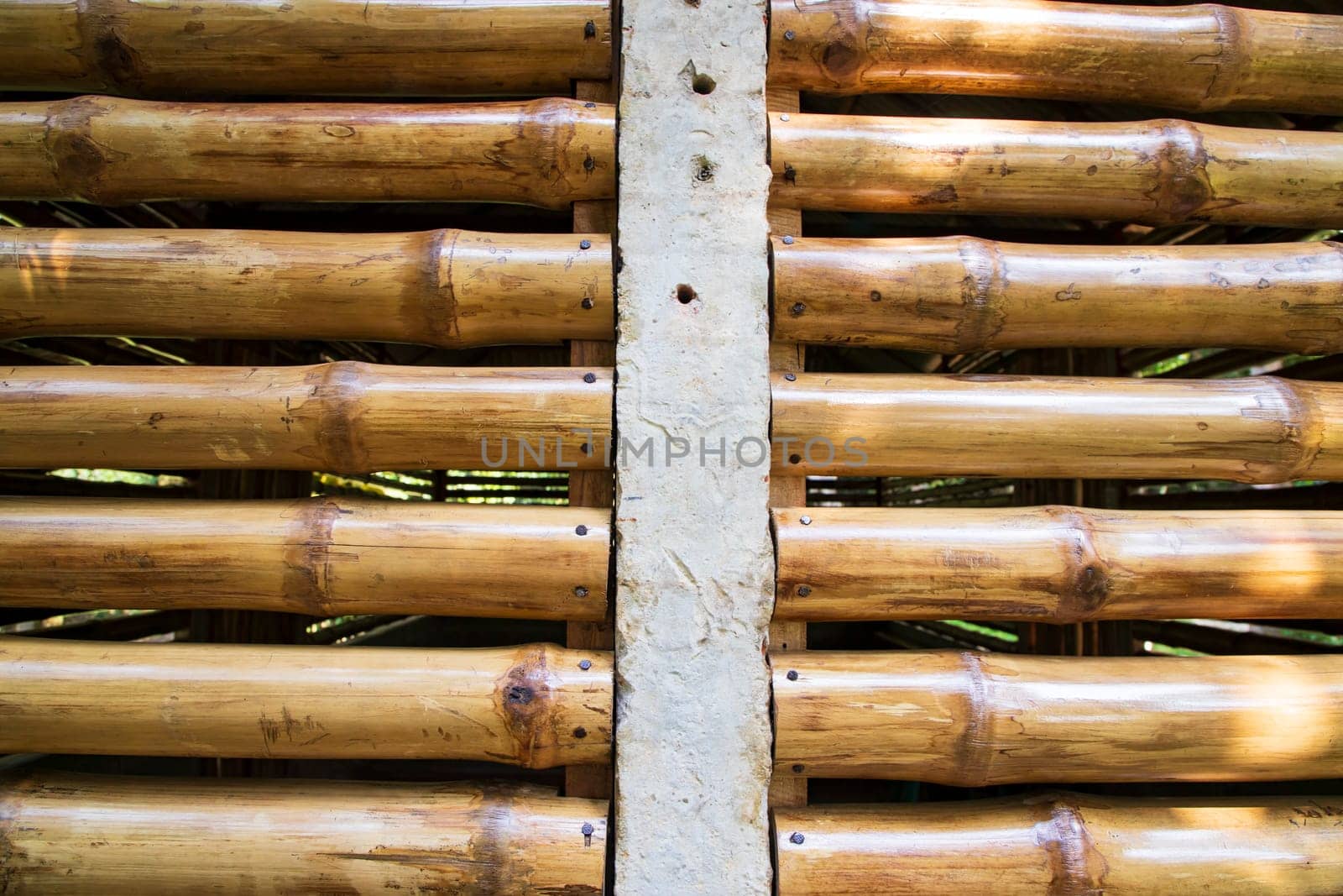 Varnish bamboo fence abstract background texture