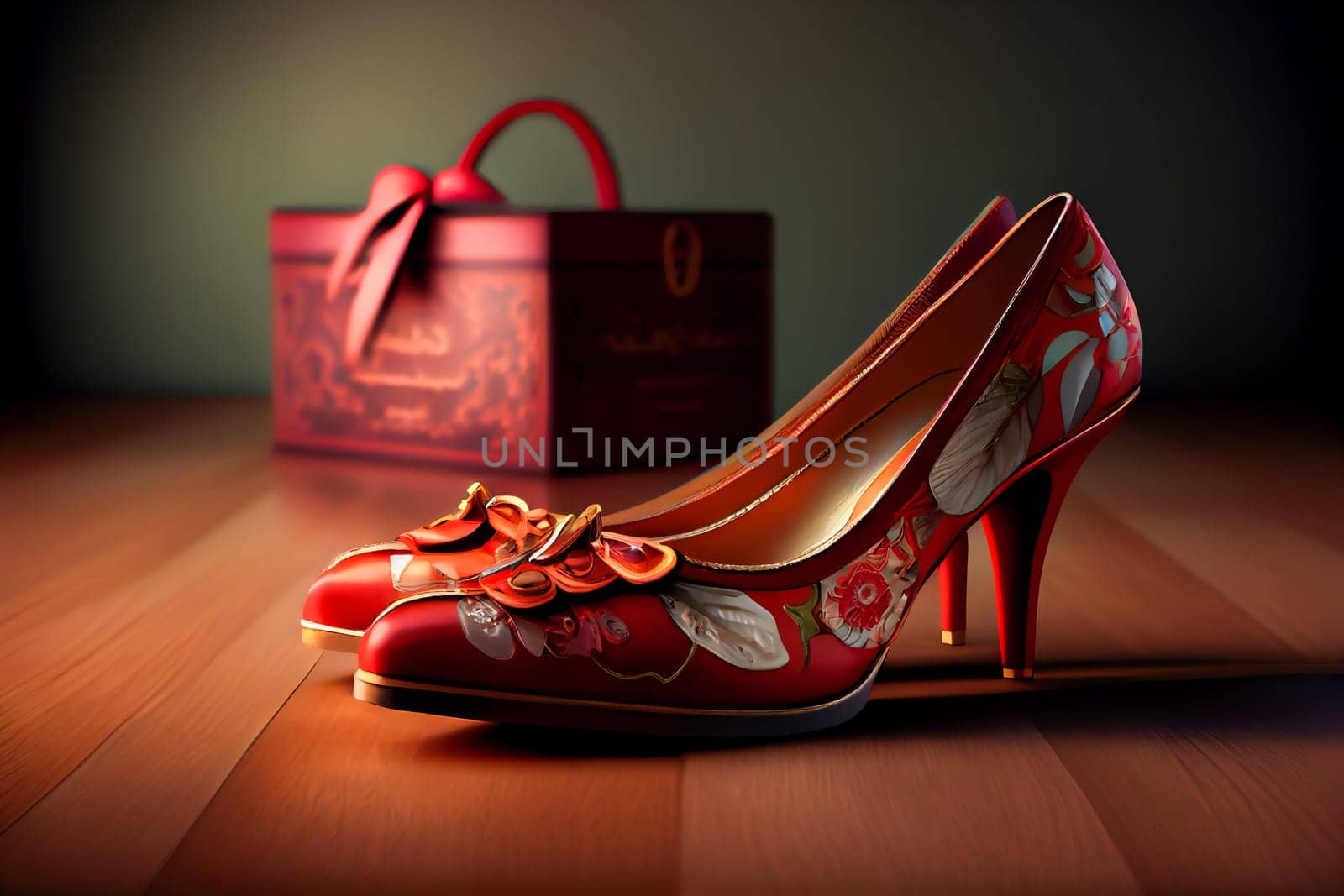 Fashionable High Heels. Fashion women's shoes. Shopping concept.  Generative AI.