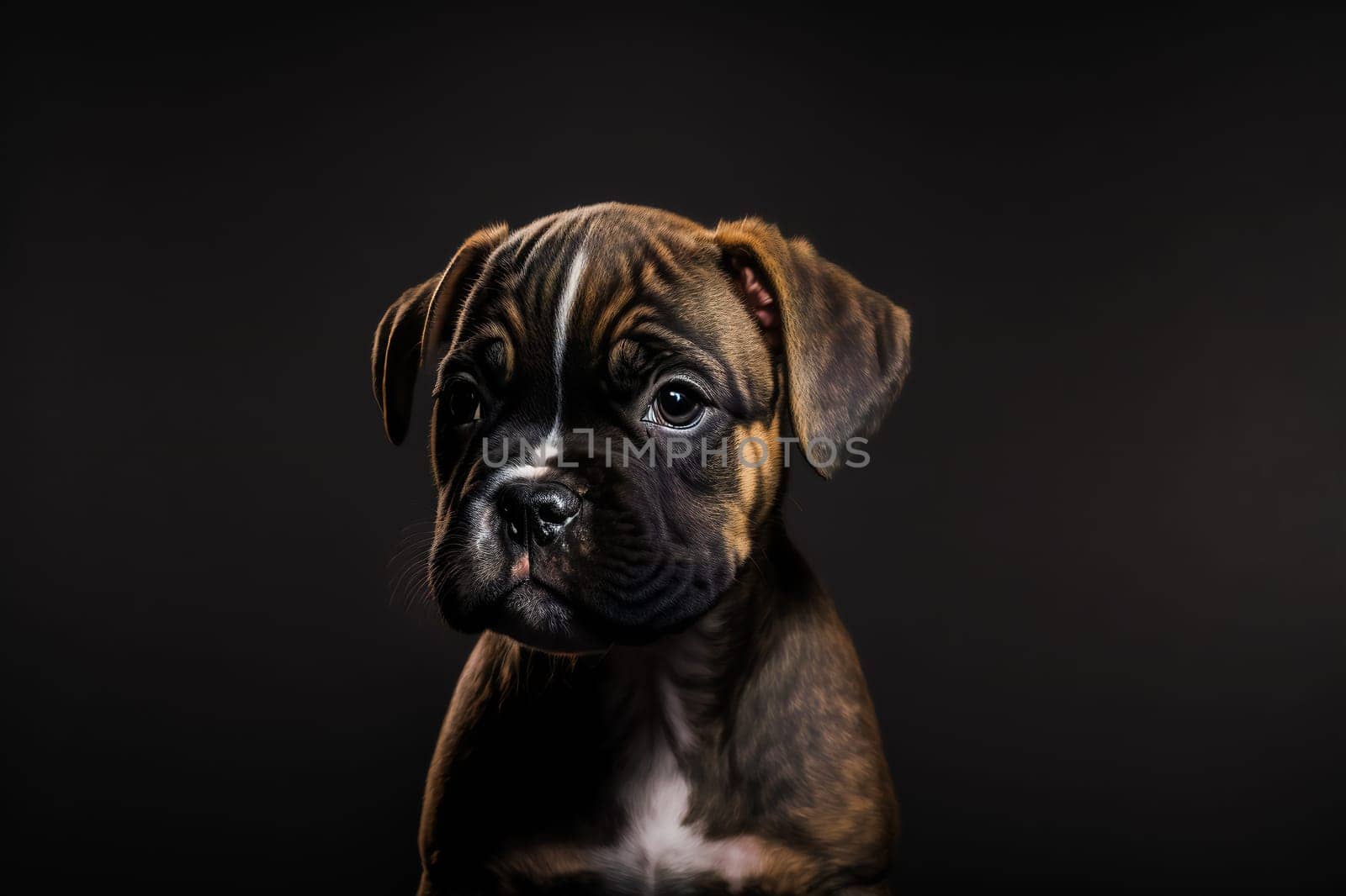 Cute  puppy dog.  Generative AI.