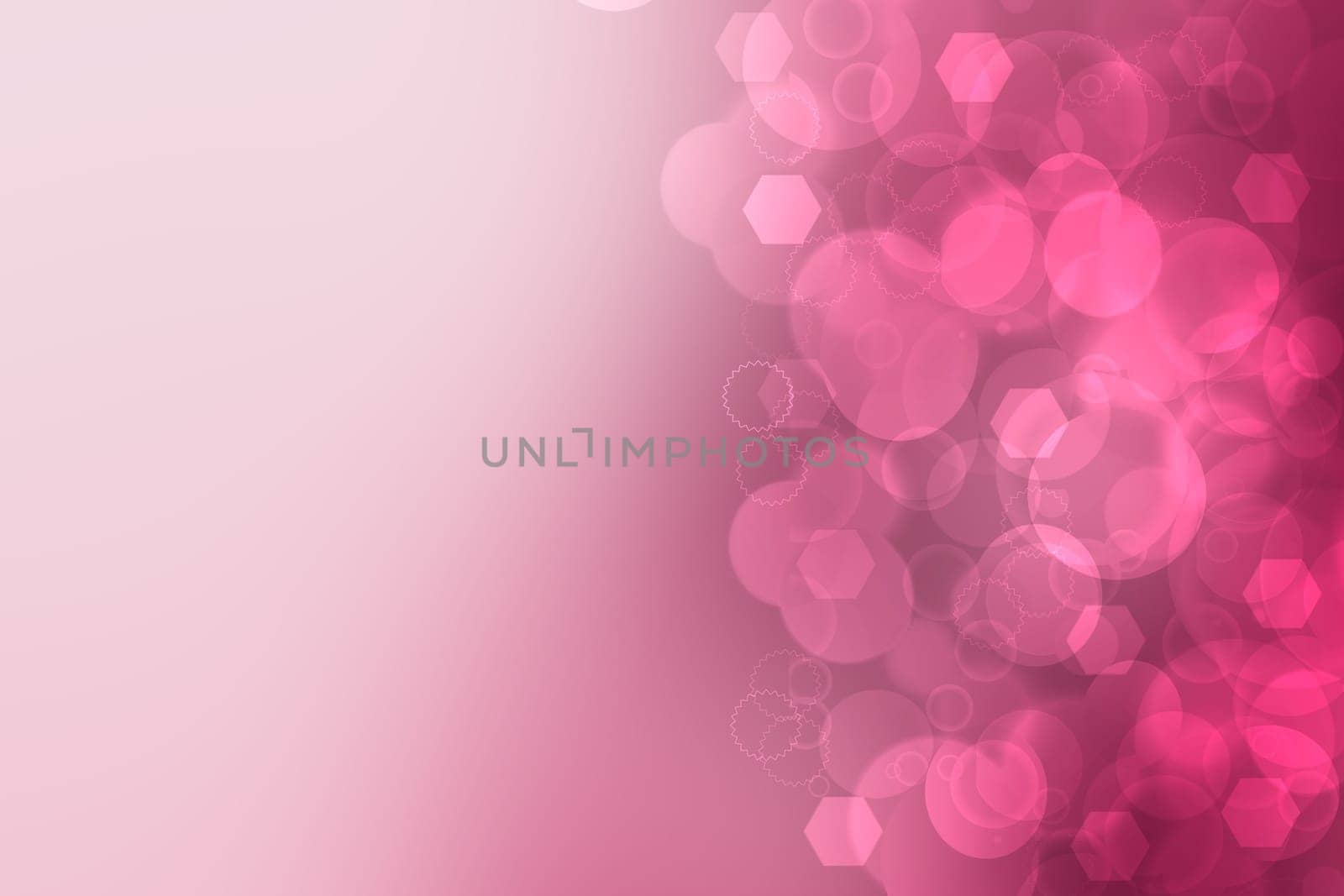 Abstract festive blurred red pink magenta background with light pink bokeh for wedding card or Valentine day.  Romantic textured backdrop with space for your design. Card concept.