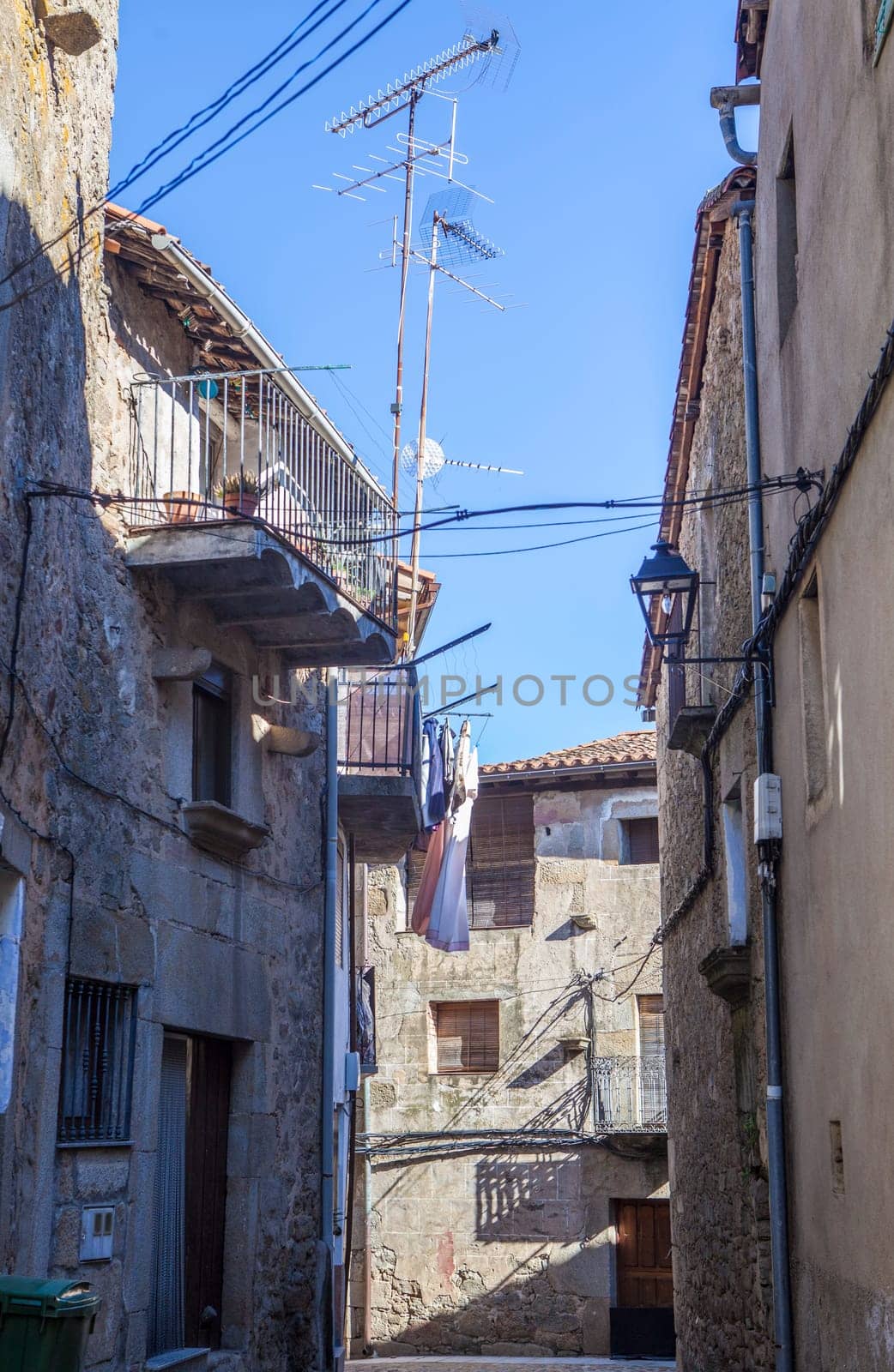 Hoyos, beautiful little town in Sierra de Gata, Caceres, Extremadura, Spain. Nice shaddy street