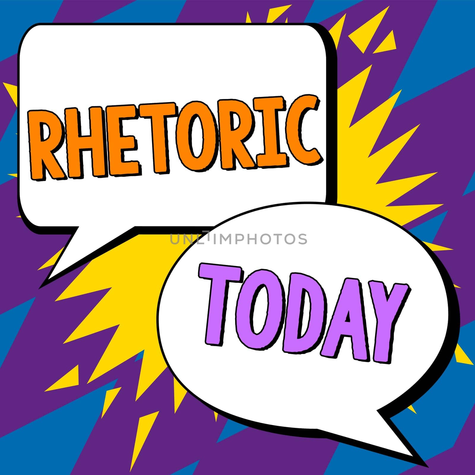 Conceptual caption Rhetoric, Internet Concept study of writing or speaking as mean of communication or persuasion