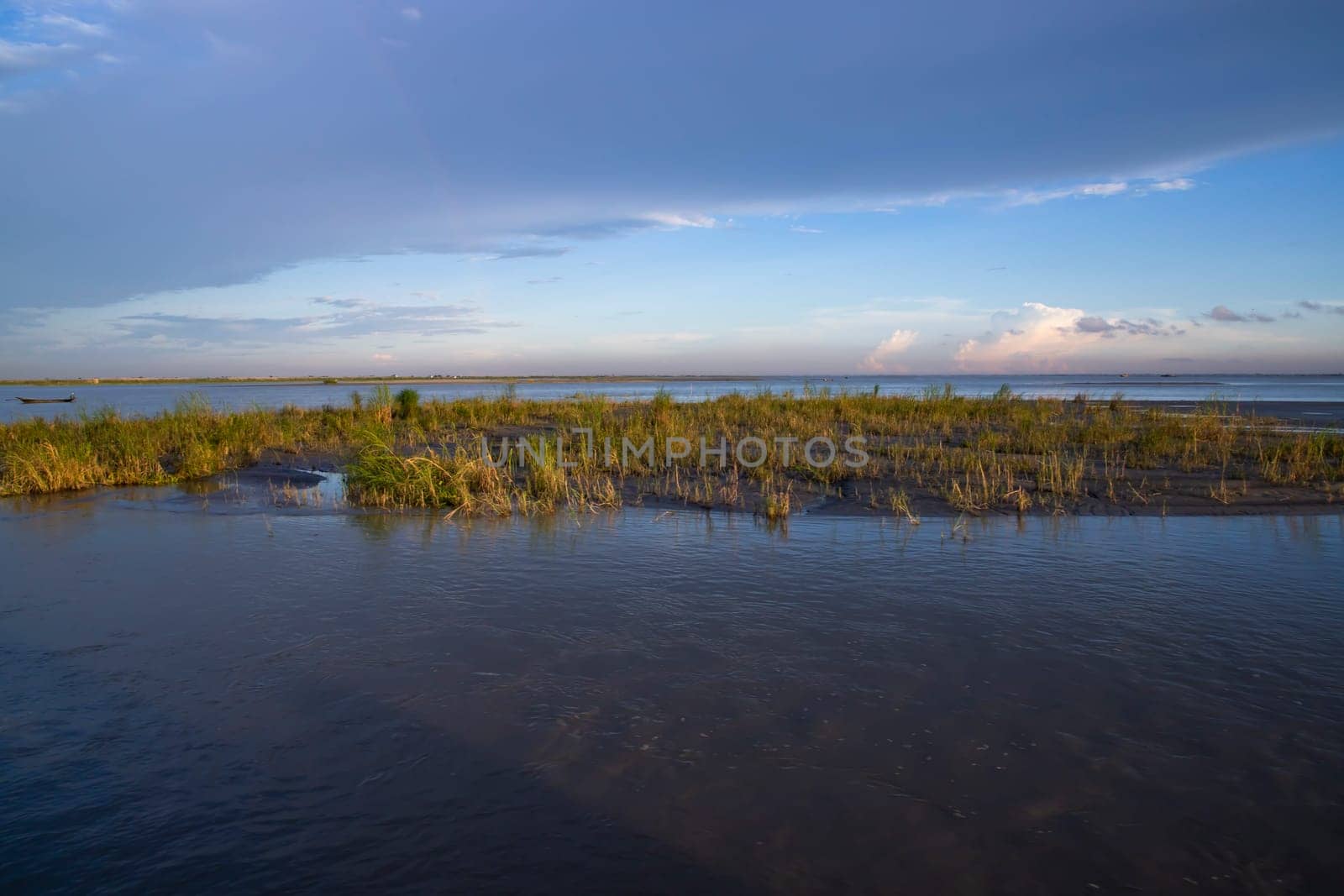 Beautiful landscape view of Padma river in Bangladesh