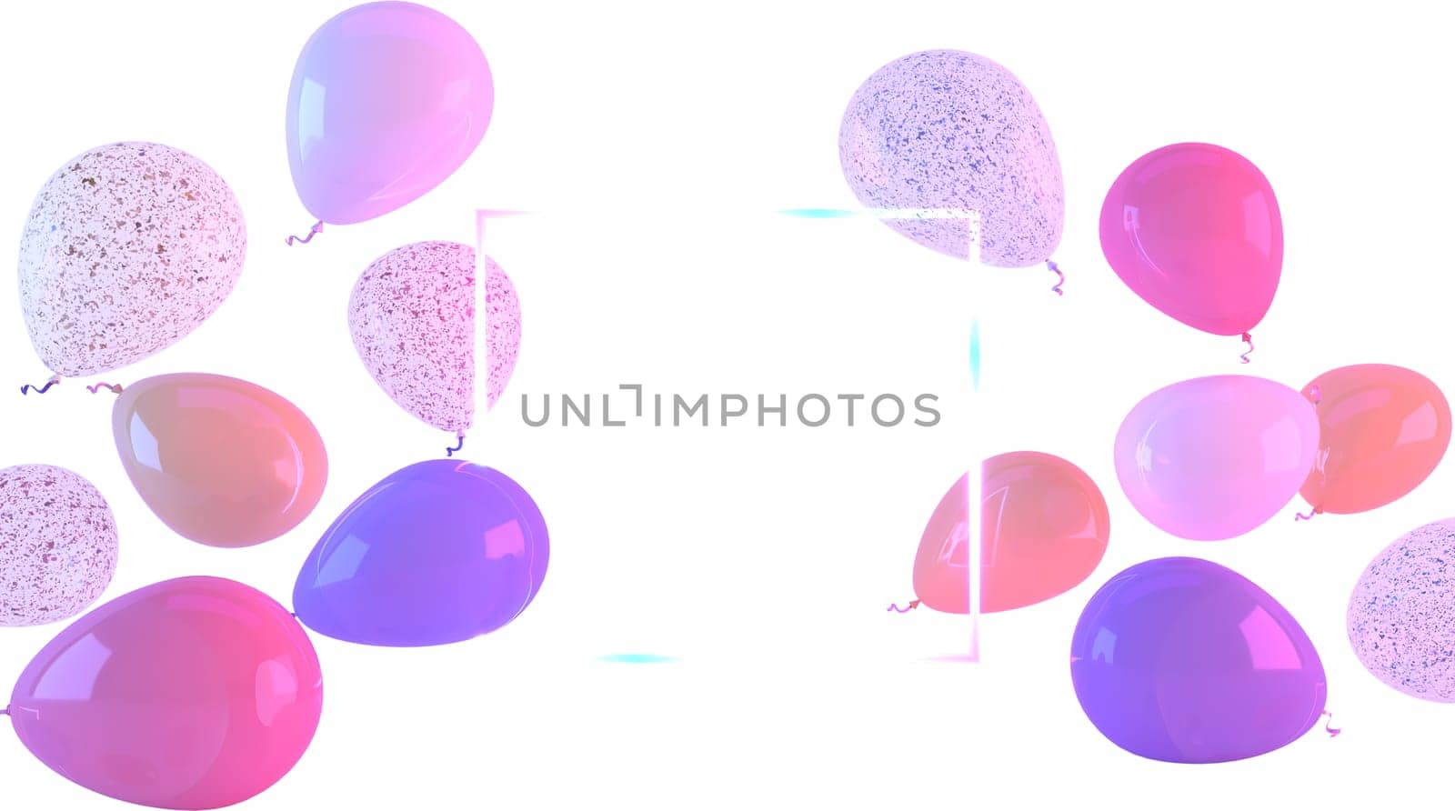 access element for Valentine's Day and Mother's Day greeting card, 3D rendering of celebrations on special days.