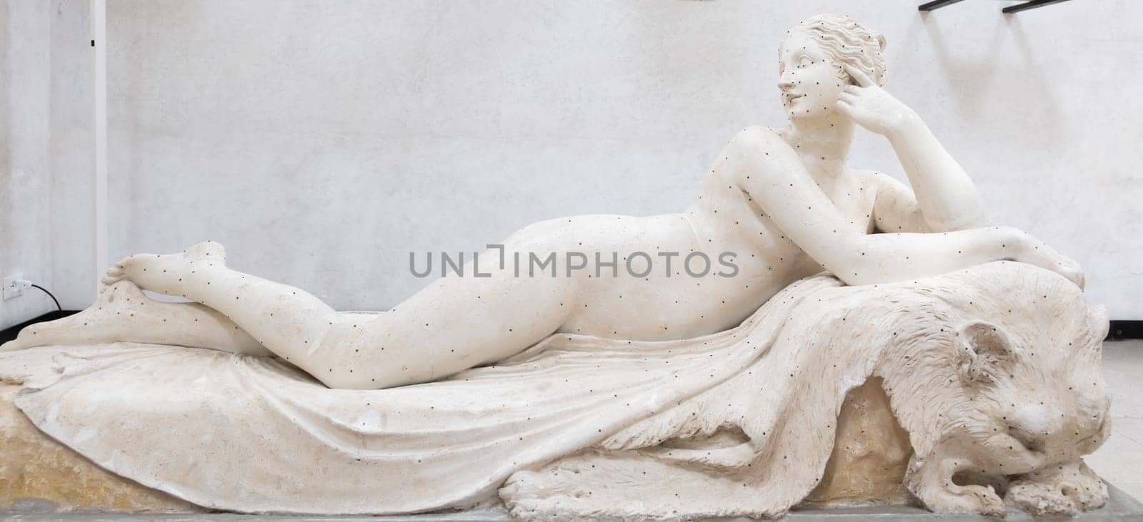Possagno, Italy - June 2022: lying Venus - Najade Giacente - by Antonio Canova, 1816