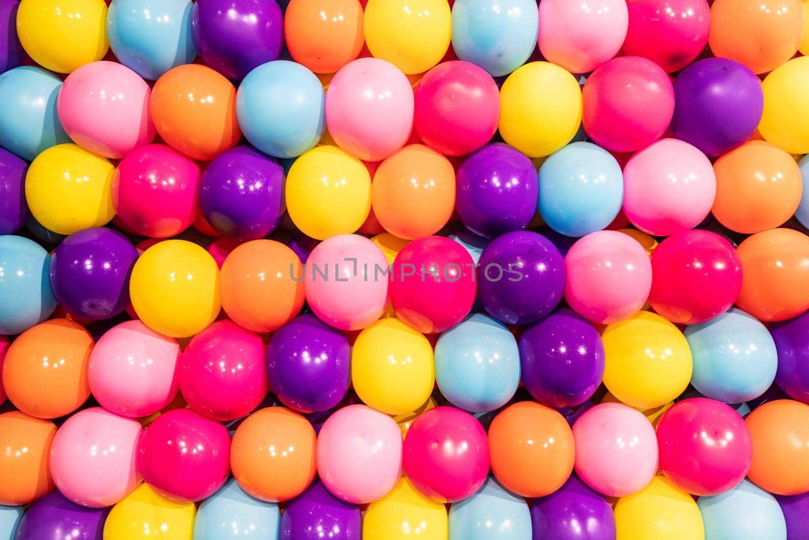 Colorful balloons background - real photo, concept of celebration, party, happy, surprise