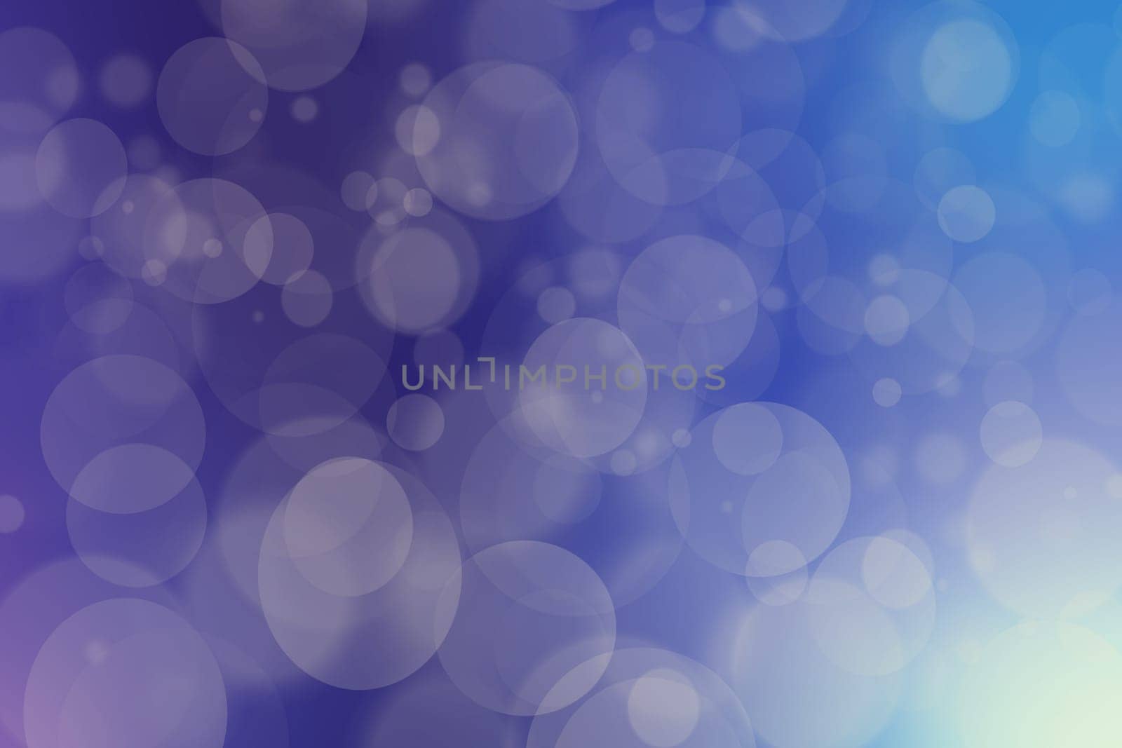 Abstract festive gradient dark blue gray silver bokeh background texture with white bokeh lights. Beautiful backdrop with space for christmas, invitation, or other holidays.