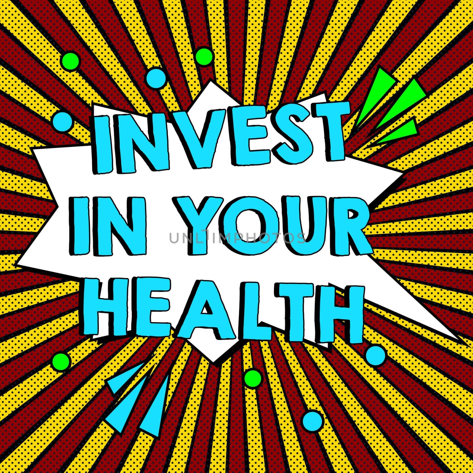 Text showing inspiration Invest In Your Health, Business showcase Live a Healthy Lifestyle Quality Food for Wellness