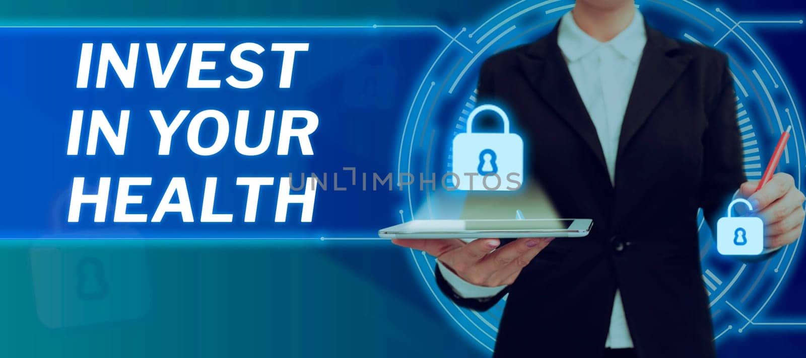Hand writing sign Invest In Your Health, Internet Concept Live a Healthy Lifestyle Quality Food for Wellness