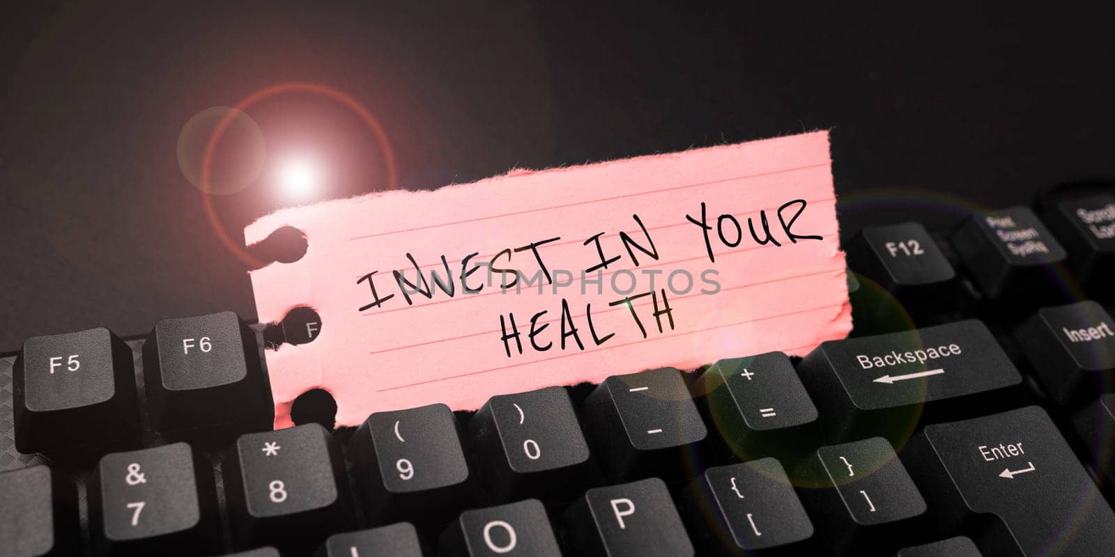 Text showing inspiration Invest In Your Health, Concept meaning Live a Healthy Lifestyle Quality Food for Wellness