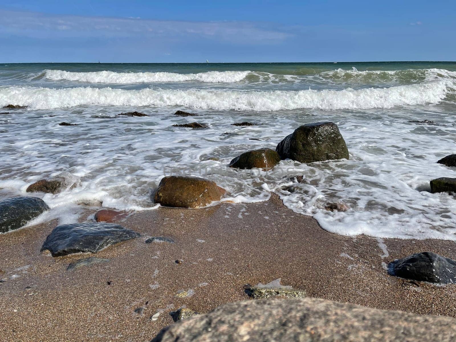 Ostseestrand near Schoenhagen is a tranquil beach,with sand and pebbles. Ostseestrand near Schoenhagen is a tranquil bathing beach with sand and pebbles.